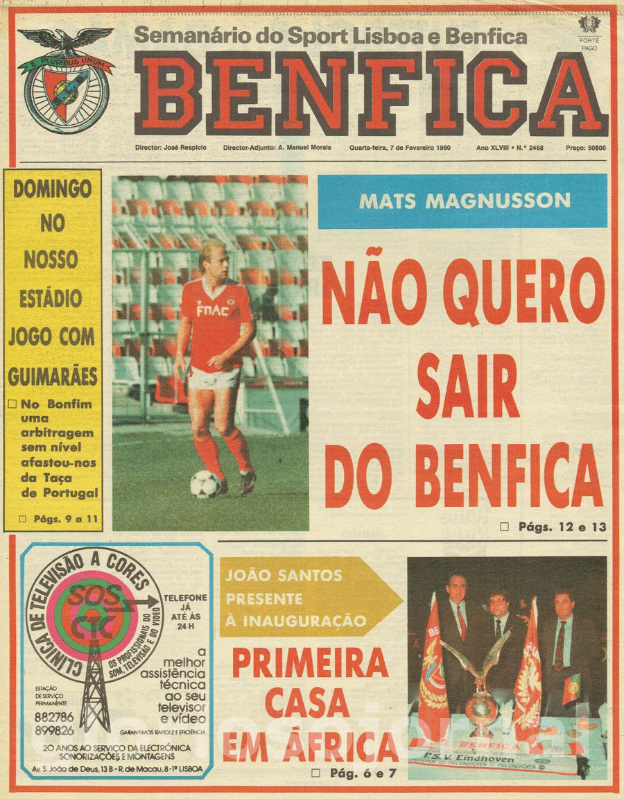 jornal o benfica 2468 1990-02-07